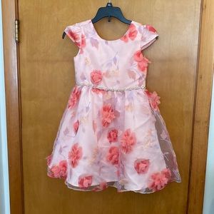 Pink Flower Kids Dress